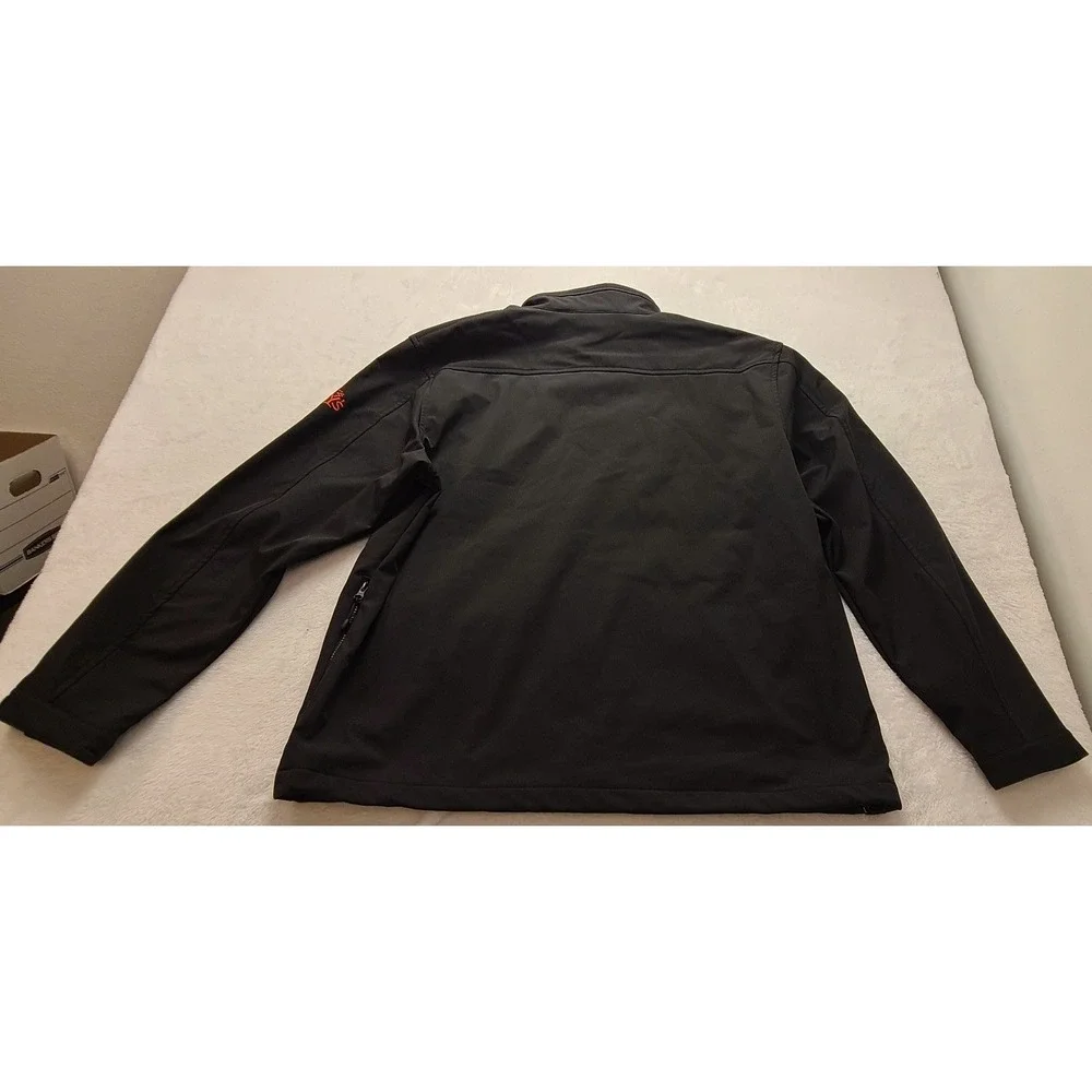Clique Men's Softshell Jacket XL Black Full Zip Fleece Lined Bob‎ Calamia Golf